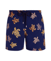 Men Swim Shorts Embroidered Tortue Multicolore - Limited Edition Midnight front view