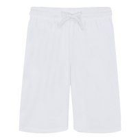 Terry Bermuda Shorts Solid White front view