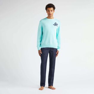 Pullover en coton et cachemire ras-du-cou homme Tortue Acqua vue portée de face