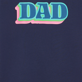 T-shirt uomo in cotone biologico modello padre e figlio Blu marine stampe