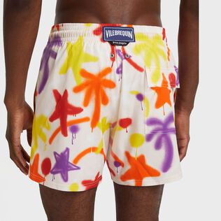 Bañador corto elástico con estampado Spray Paint para hombre - VBQ x Palm Angels Porcelain detalles vista 2