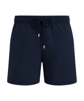 Pantaloncini mare uomo tinta unita Blu marine vista frontale