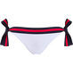 Braguita de bikini con tiras de atar laterales de color liso para mujer de Vilebrequin x Inès de la Fressange Blanco vista frontal